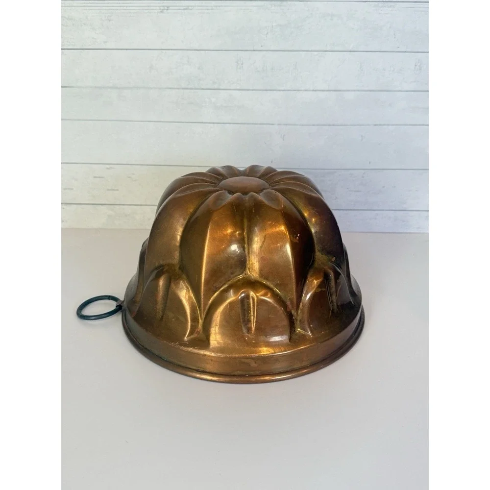 Vintage Copper Bundt Cake Mold With Hanging Ring 8